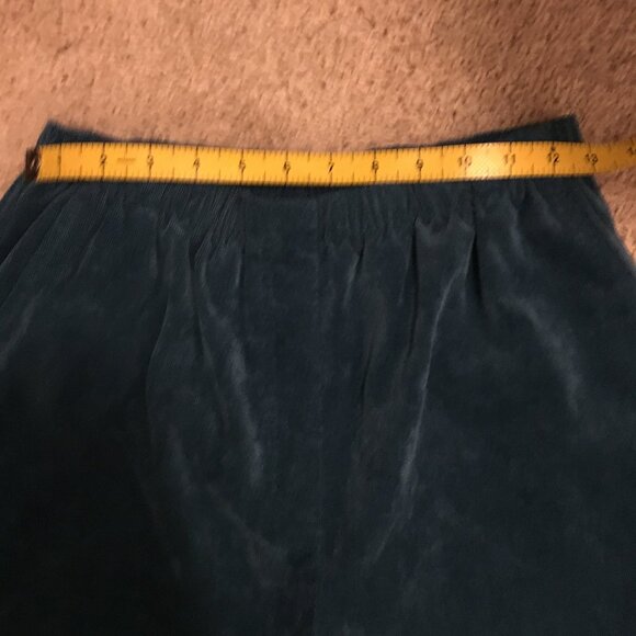 Vintage 90s Alia Embroidered Turquoise Corduroy Jacket and Pantsuit - Picture 9 of 16